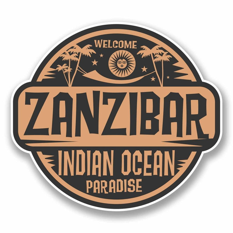 2 x Zanzibar Vinyl Sticker