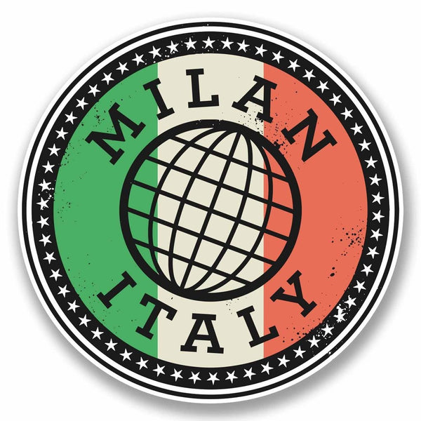 2 x Milan Italy Italia Vinyl Sticker #9841