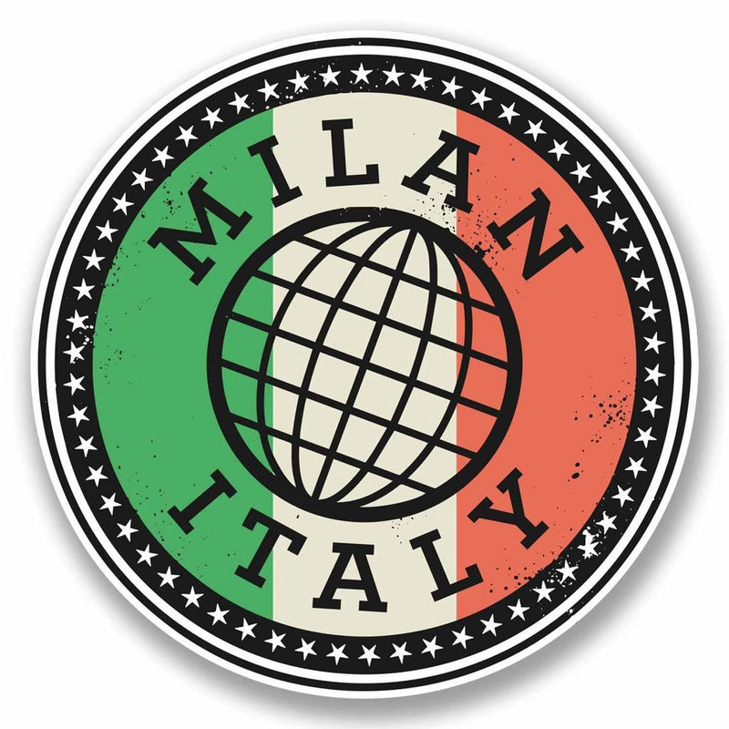 2 x Milan Italy Italia Vinyl Sticker