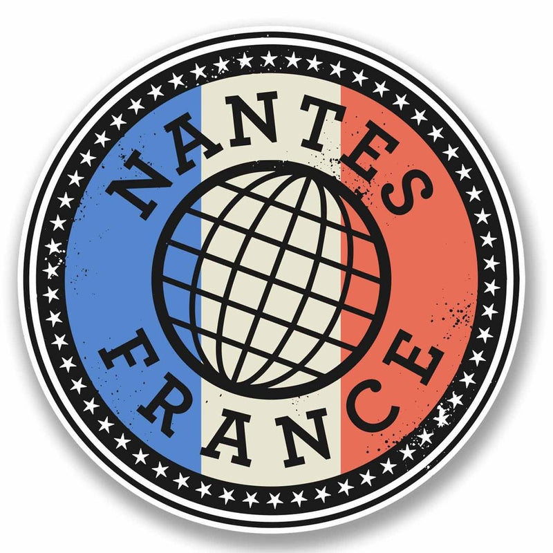 2 x Nantes France Vinyl Sticker