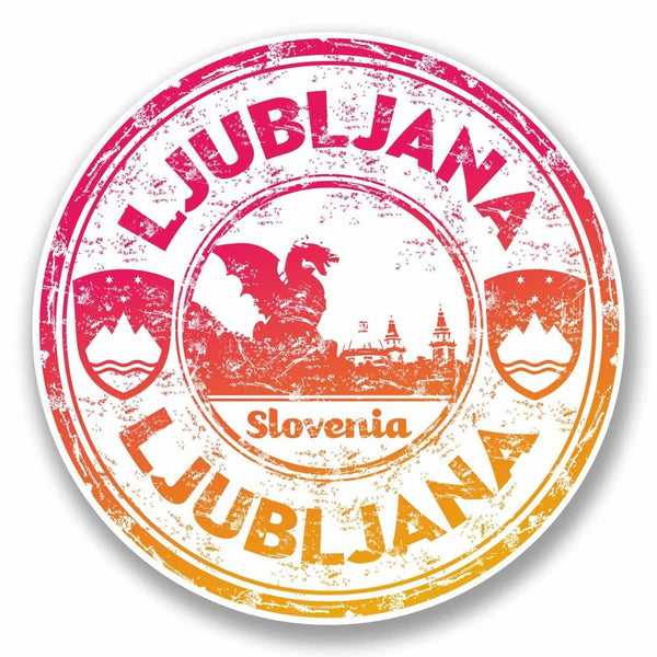 2 x Ljubljana Slovenia Vinyl Sticker #9853