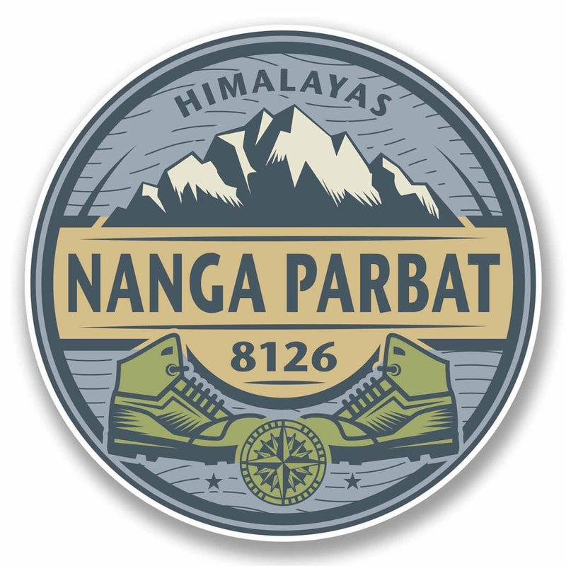 2 x Nanga Parbat Himalayas Vinyl Sticker