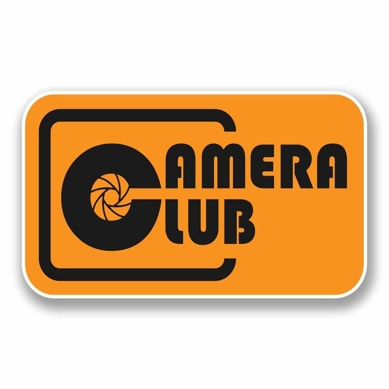 2 x Camera Club Vinyl Sticker